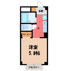 東武宇都宮駅 徒歩20分 1階の物件間取画像